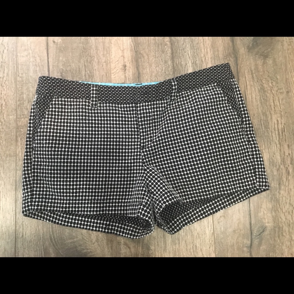 Black and white shorts